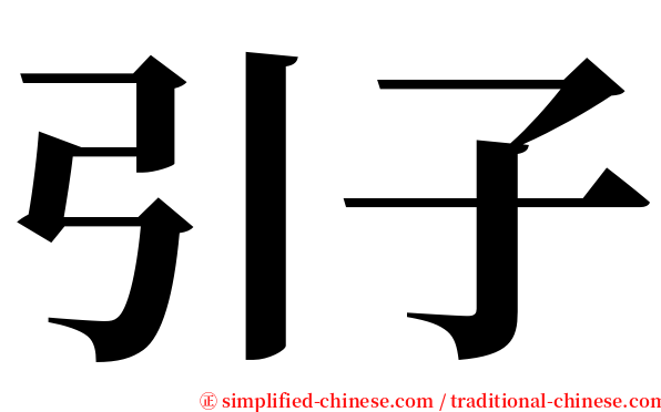 引子 serif font