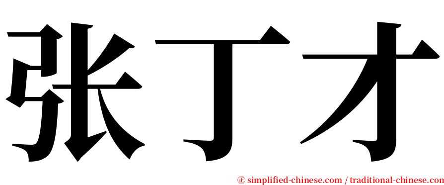 张丁才 serif font