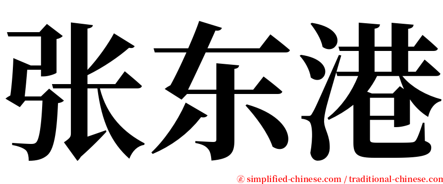 张东港 serif font