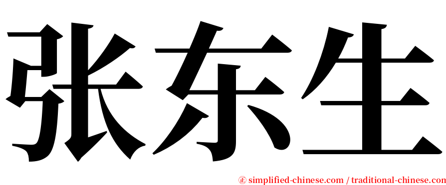 张东生 serif font
