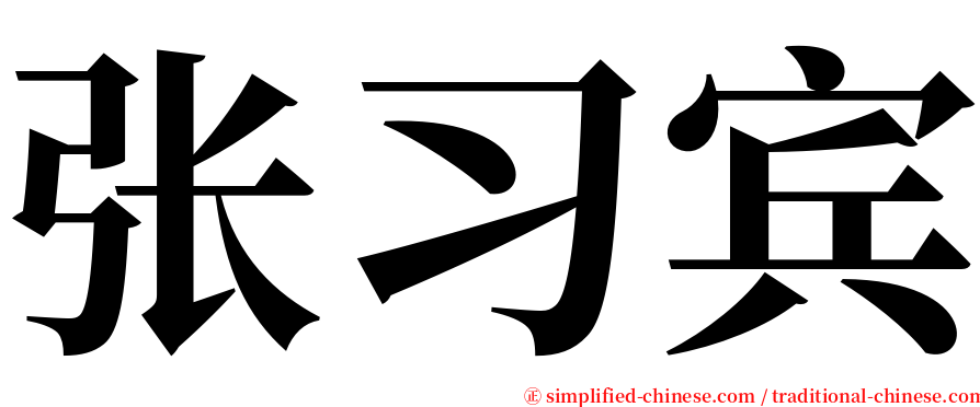 张习宾 serif font