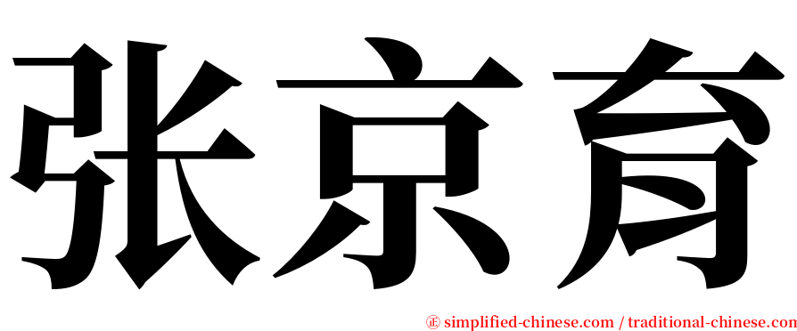 张京育 serif font