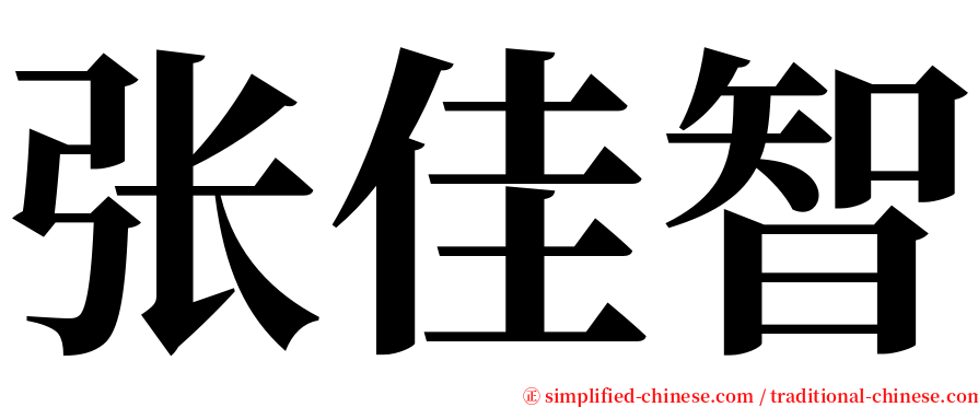 张佳智 serif font