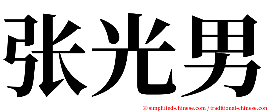 张光男 serif font