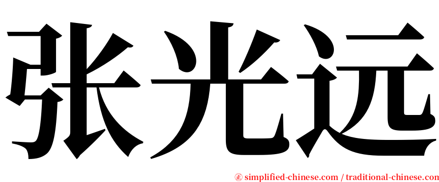 张光远 serif font