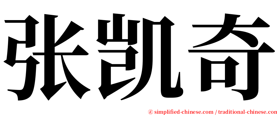张凯奇 serif font