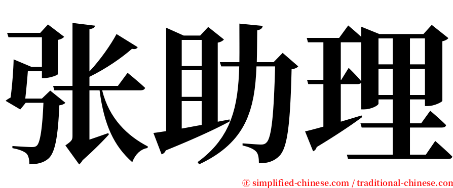 张助理 serif font