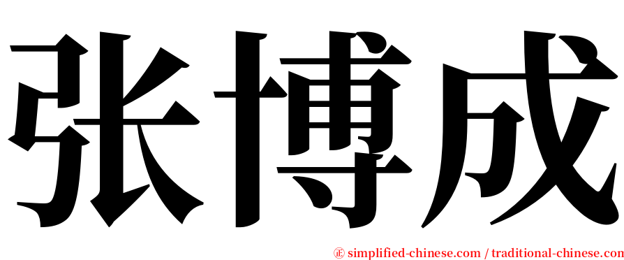 张博成 serif font