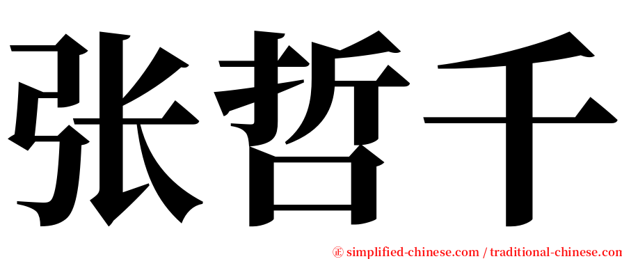 张哲千 serif font