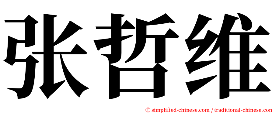 张哲维 serif font