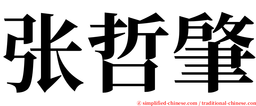 张哲肇 serif font