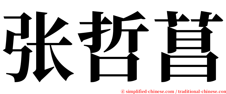 张哲菖 serif font