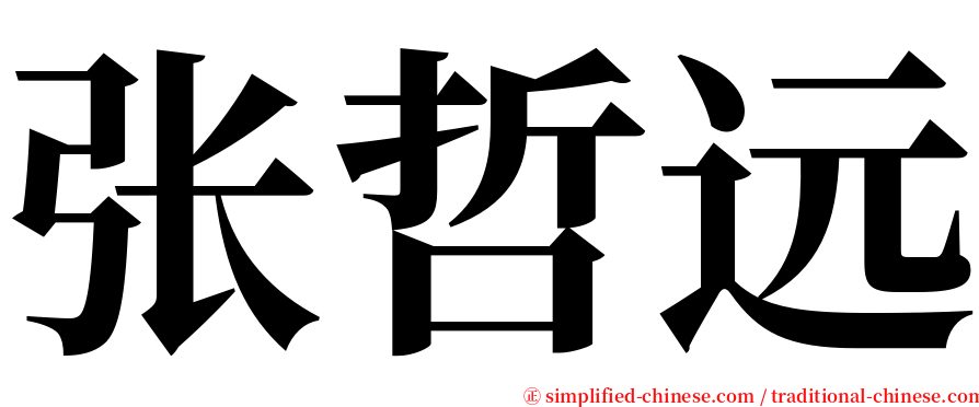 张哲远 serif font
