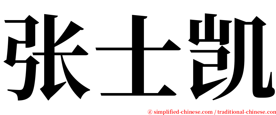 张士凯 serif font