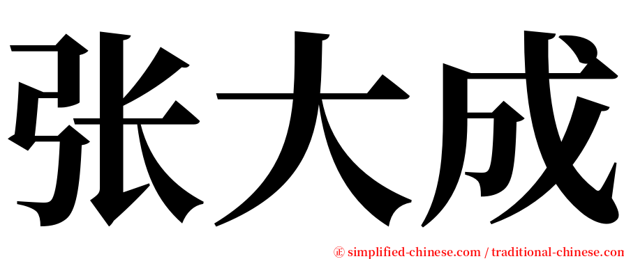 张大成 serif font