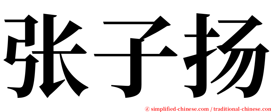 张子扬 serif font