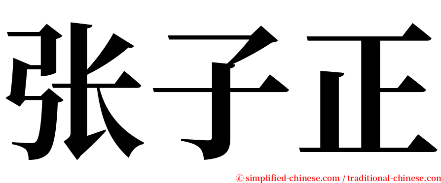 张子正 serif font