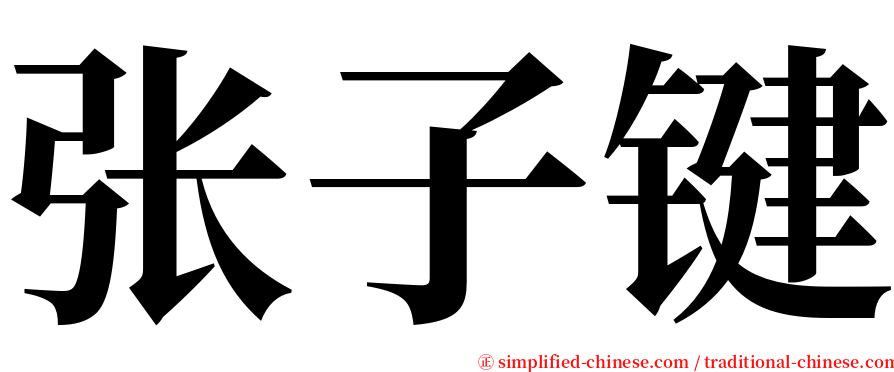张子键 serif font
