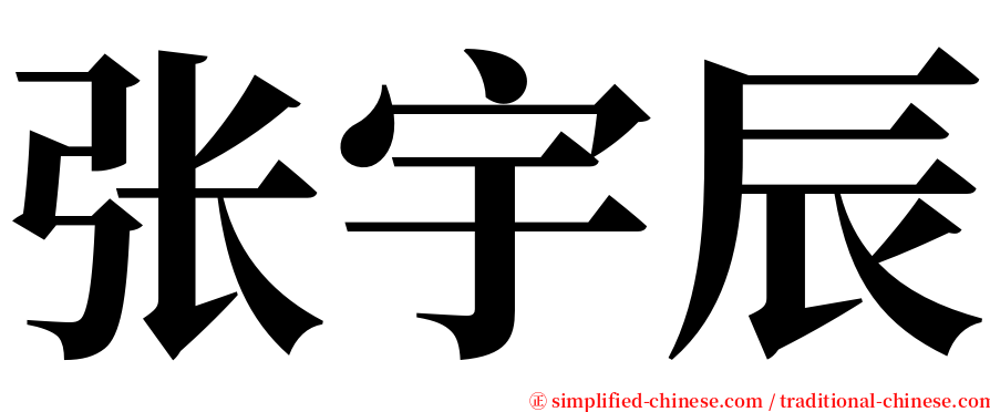 张宇辰 serif font
