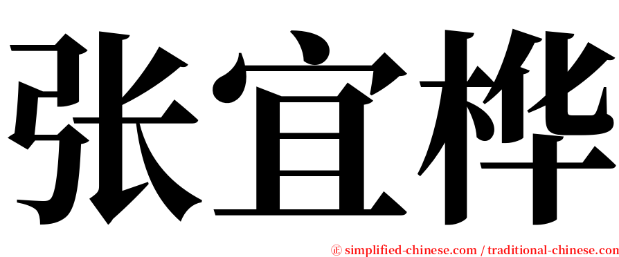 张宜桦 serif font