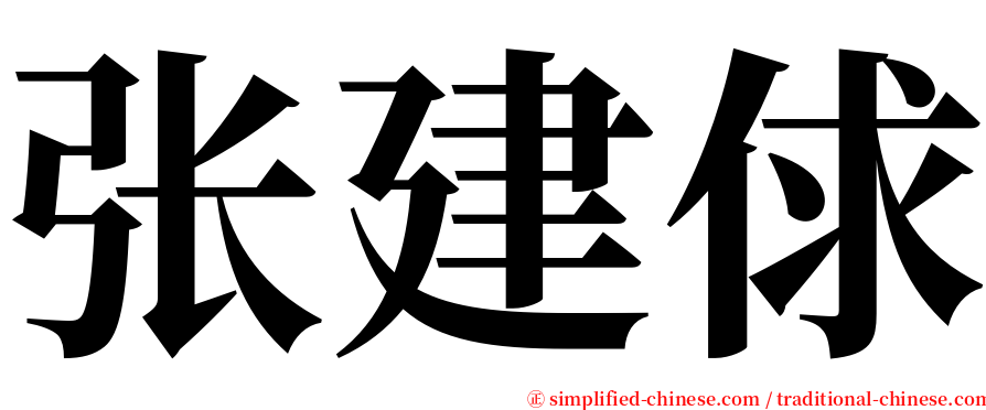 张建俅 serif font
