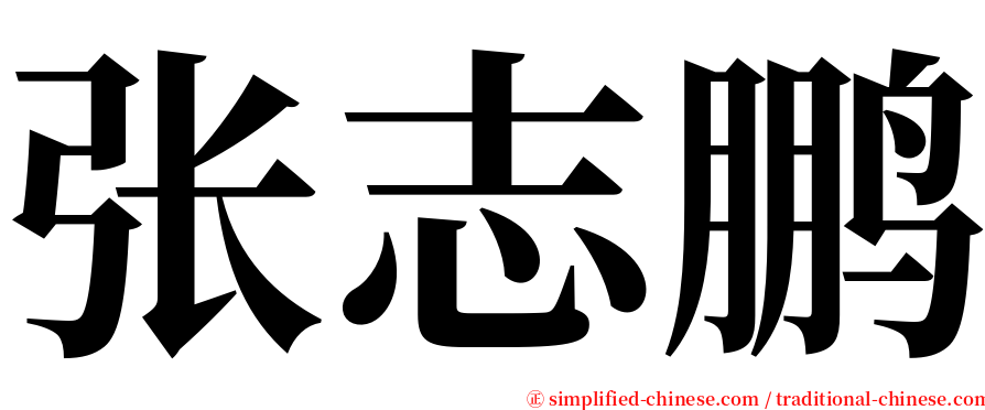 张志鹏 serif font