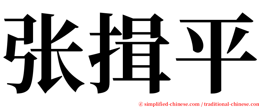 张揖平 serif font