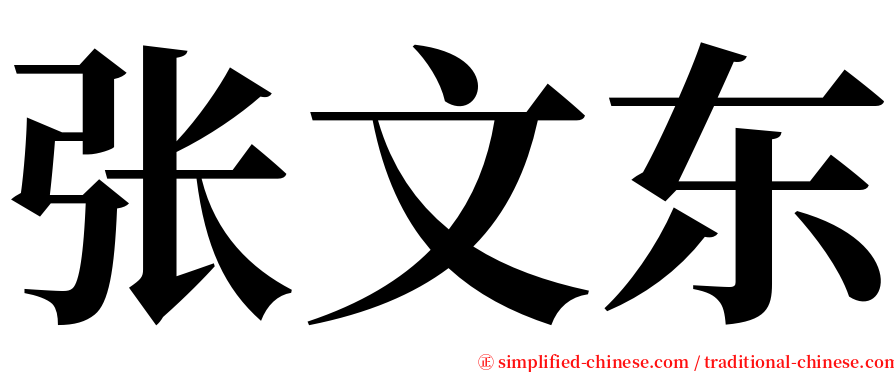 张文东 serif font