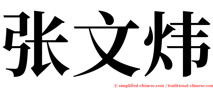 张文炜 serif font