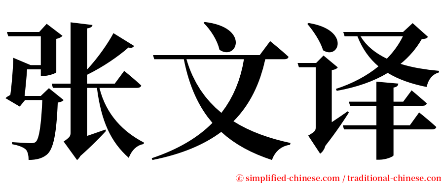 张文译 serif font
