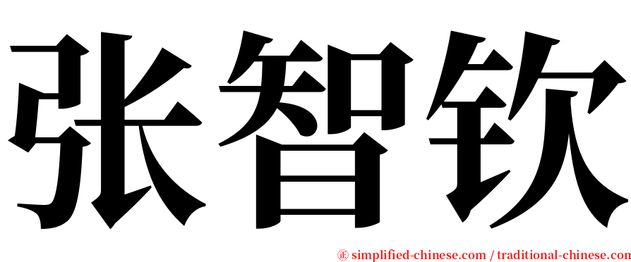 张智钦 serif font