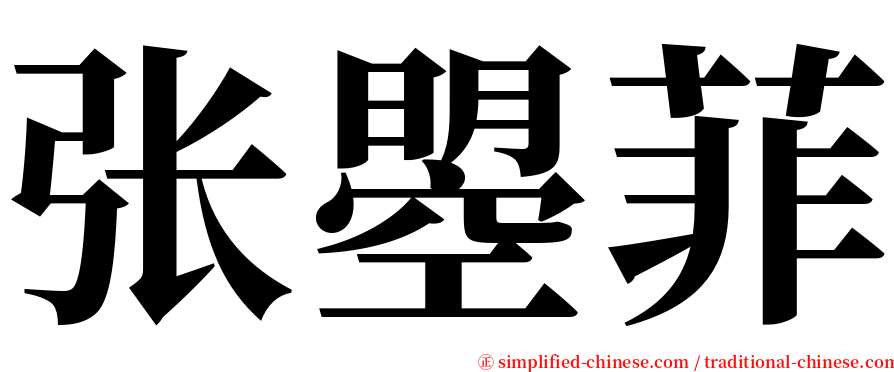 张曌菲 serif font
