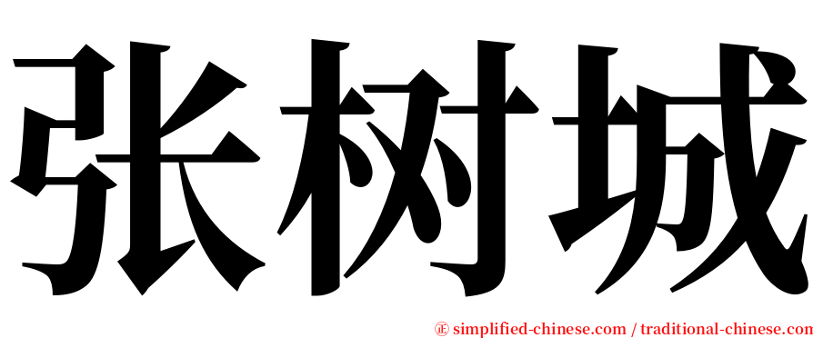 张树城 serif font