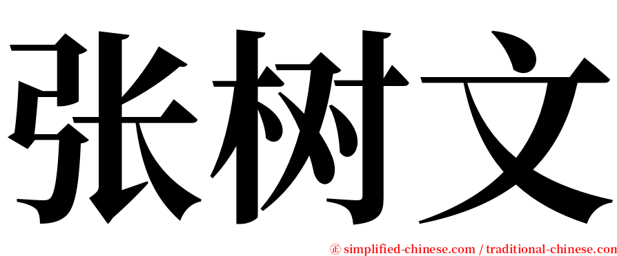 张树文 serif font
