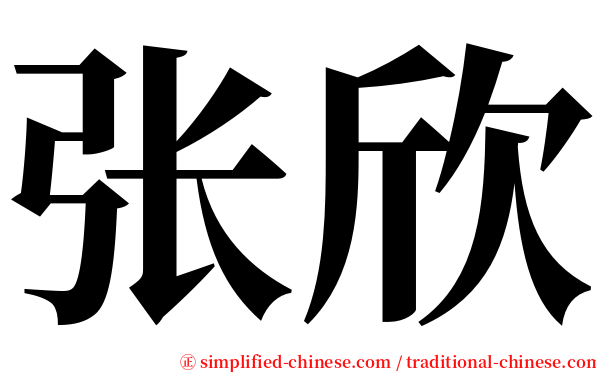 张欣 serif font
