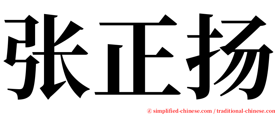 张正扬 serif font