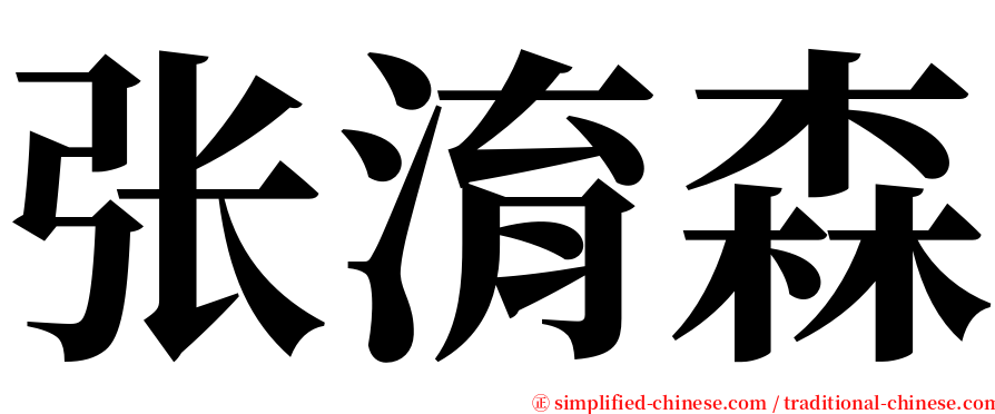 张淯森 serif font