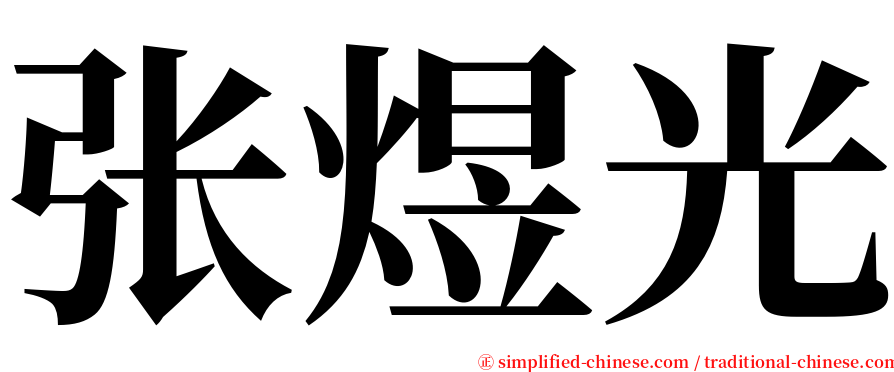 张煜光 serif font