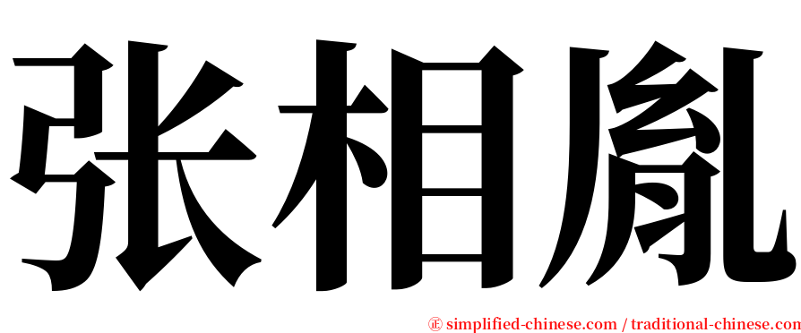 张相胤 serif font
