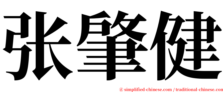 张肇健 serif font