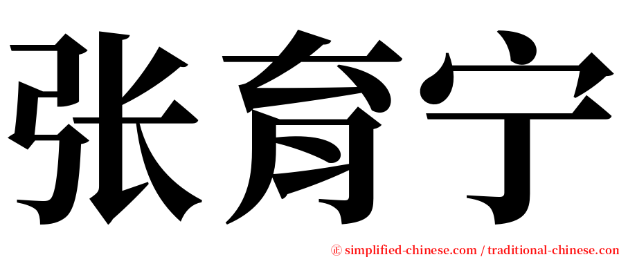 张育宁 serif font