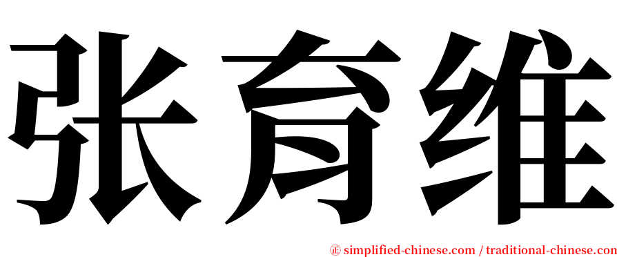 张育维 serif font