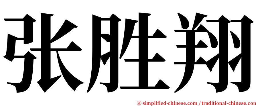张胜翔 serif font