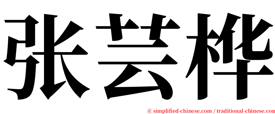 张芸桦 serif font