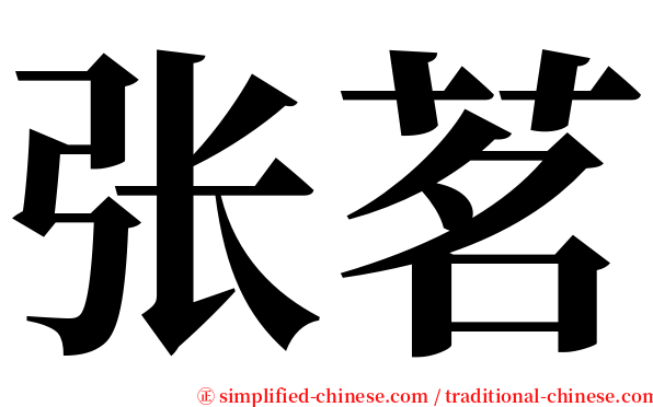张茗 serif font