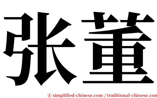 张董 serif font