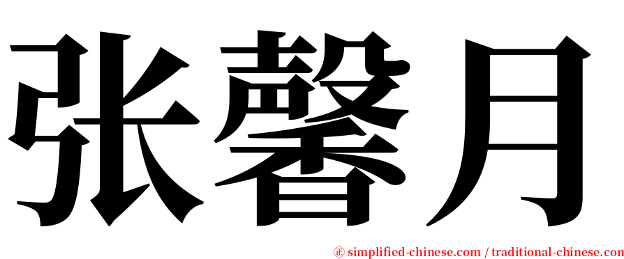 张馨月 serif font