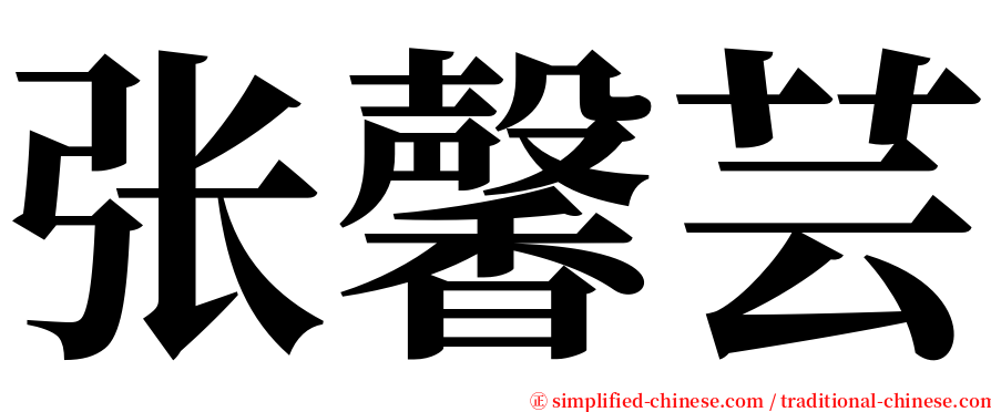 张馨芸 serif font