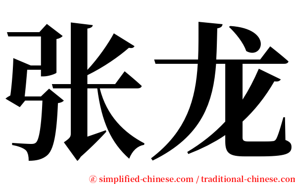 张龙 serif font