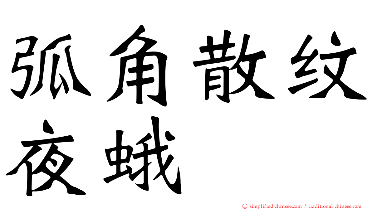 弧角散纹夜蛾